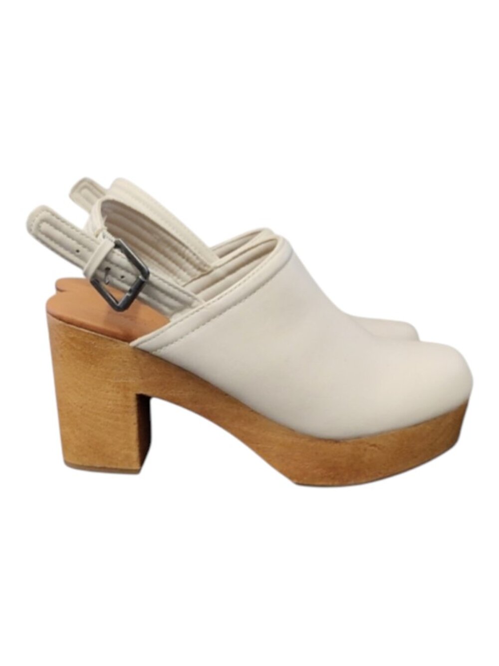 Universal Thread White Watson Platform Clog Heels Size 9